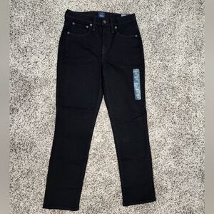 J. Crew Factory Black Essential Straight Jeans Size 25 NWT